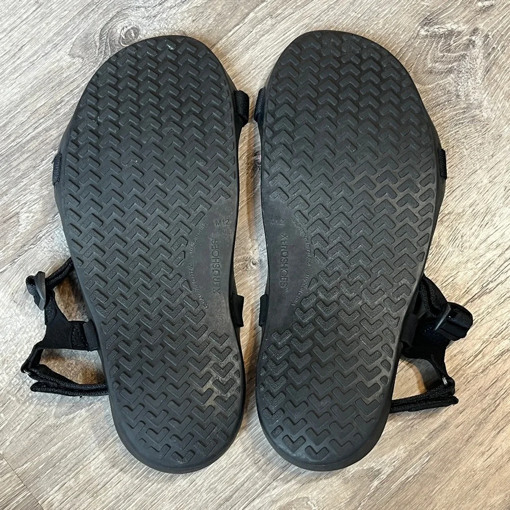 Xero Shoes Z-Trek Mens 12 Black Barefoot Minimalist Sport Hiking Sandals